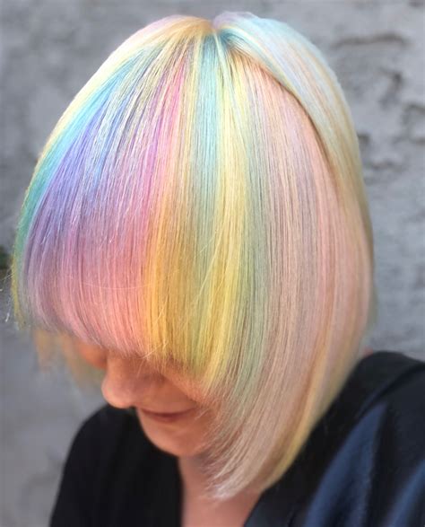 Pastel Rainbow Hair Color Long Hair Styles Hair Styles