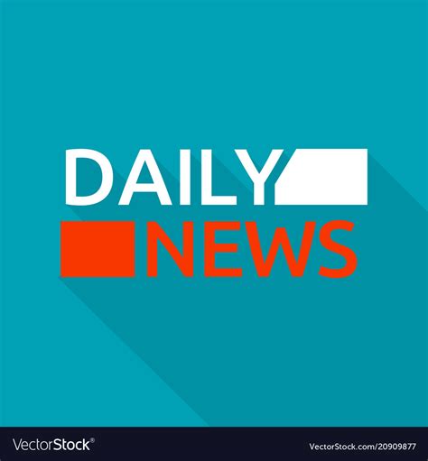 Daily News Logo Flat Style Royalty Free Vector Image
