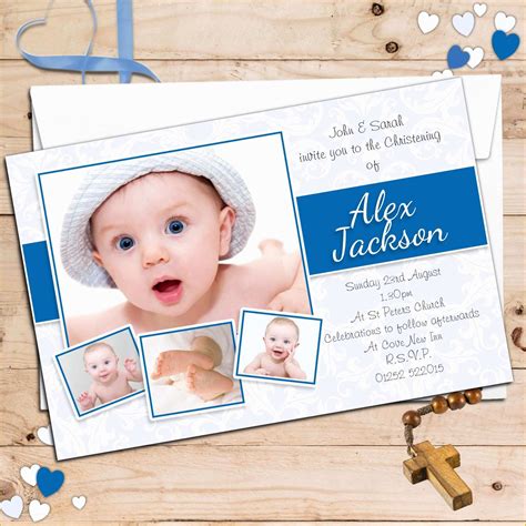 Free Christening Invitation Template For Baby Boy Of Best Images