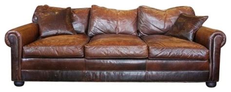 In good condition without issues. 5 Images Restoration Hardware Lancaster Leather Sofa ...