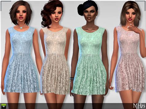 The Sims Resource S4 Chic Lace Dress