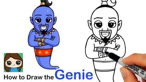 How To Draw The Genie Disney Aladdin
