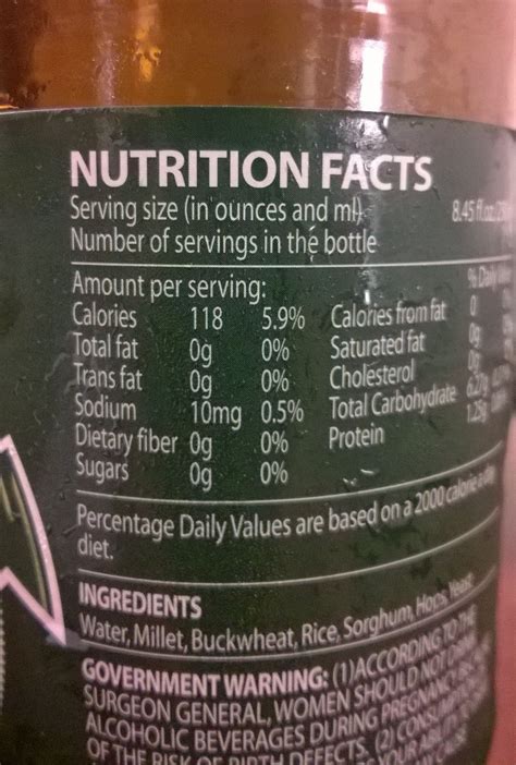 Nutrition Labels And Low Alcohol Beer Should Craft Beer Care Low