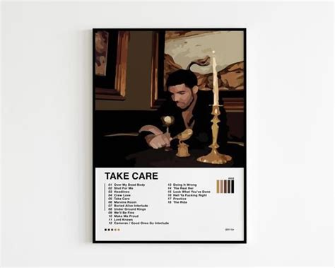 Drake Take Care Album Poster Etsy Drake Take Care Album Drake Take Care Photo Posters