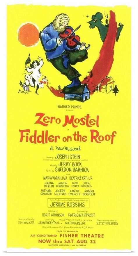 buy fiddler on the roof broadway 1964 poster print online at low prices in india