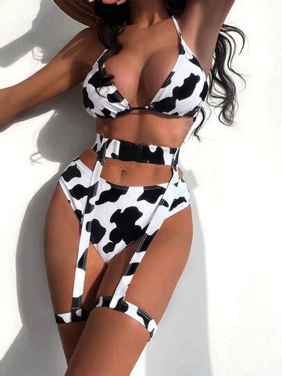 Cow Print Swimsuits Shein Uk
