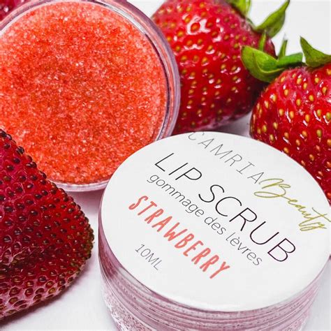 Handmade Strawberry Lip Scrub All Natural Edible Lip Scrubs Etsy