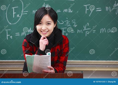 One Young Asian Female Teacher In The Classroom Stock Image Image Of