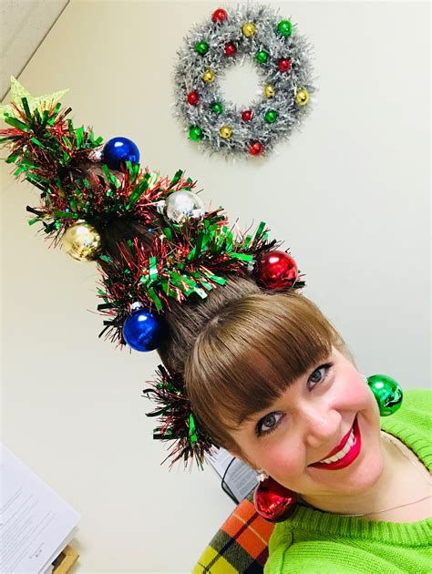 Pin By Sarah Rauen Mader On Halloween Christmas Hair Christmas Tree