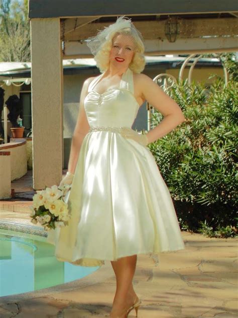 We have many colors and styles for each dress shape, making it possible to. Classic Dame Ivory Matte Satin 50s Style Wedding Dress in ...