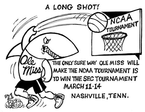 Ole Miss A Long Shot Cartoon By Ricky Nobile Mississippi Scoreboard