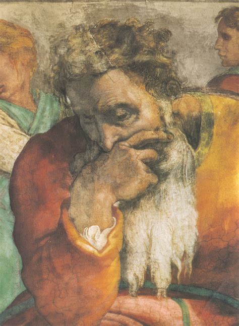 Tablou Canvas Michelangelo Prophet Jeremiah Sistine Chapel Detail