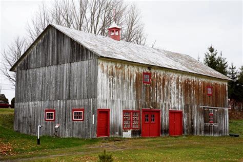 Saint Joseph De Kamouraska Québec White Barn Barn Country Farm