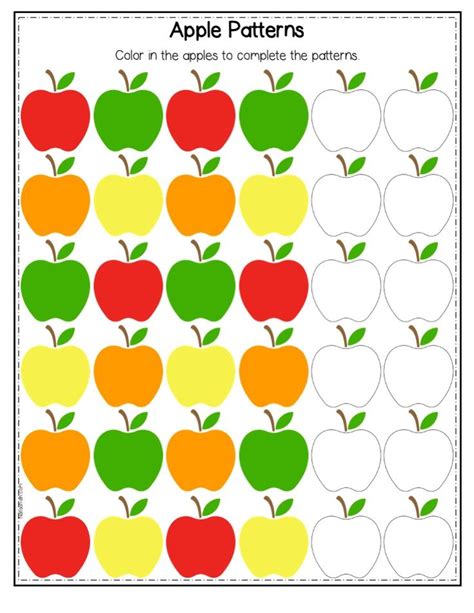 Apple Patterns For Preschoolers