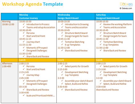 This template is your solution. Workshop agenda template - Dotxes