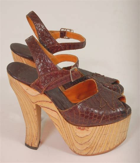Reserved For Kjklink Vintage 70s Platform Shoes By Lotusvintageny