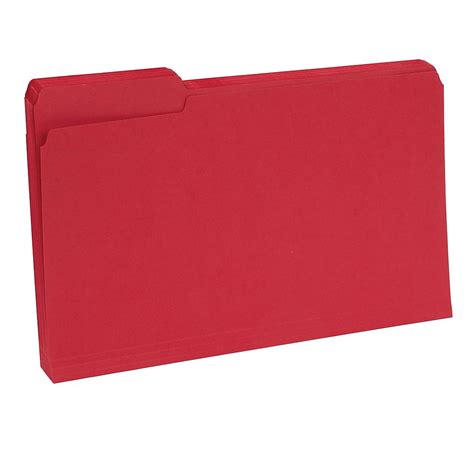 Staples Colored Top Tab File Folders 3 Tab Red Legal Size 100pack