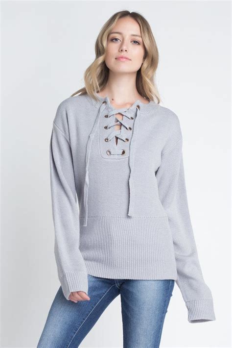 Criss Cross Apple Sauce Sweater In Gray Or Red Trendy Sweaters Fashion Clothes Women Women