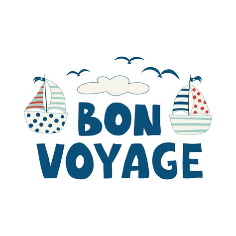 Cute Yachts And Bon Voyage Inscription Summer Colorful Postcard