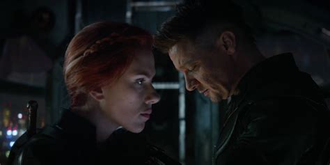 Avengers Endgames Hawkeyeblack Widow Scene Was Almost More Complex