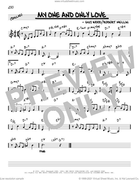 My One And Only Love Reharmonized Version Arr Jack Grassel Sheet
