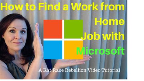 How To Find A Work From Home Job With Microsoft Youtube