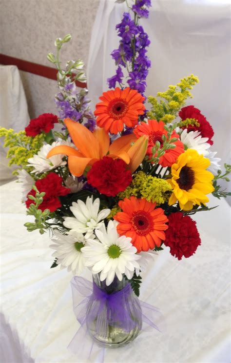 Vase Filled With Bright Flowers In Bristol Pa Bristol Florists