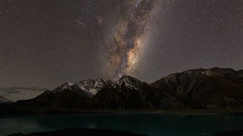 The Milky Way Rising Over Tasman Lake New Zealand Oc 3840x2160 R