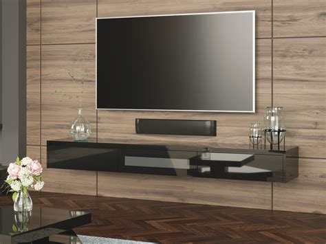 Black Expressia Wall Mounted Tv Cabinet
