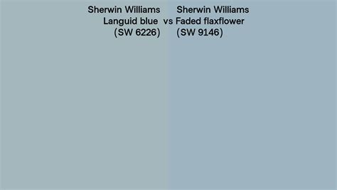 Sherwin Williams Languid Blue Vs Faded Flaxflower Side By Side Comparison
