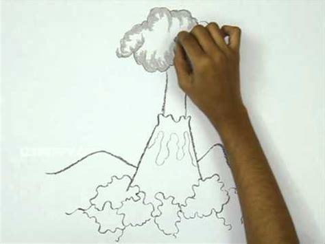 Kids and beginners alike can now draw a great looking volcano. How to Draw a Volcano - YouTube
