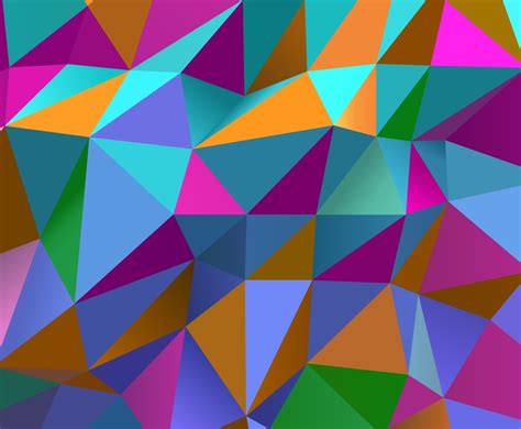 Abstract Polygon Color Background With Brightly Colored Triangles And