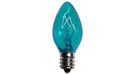 C7 Transparent Teal Bulbs Christmas Lights Creations