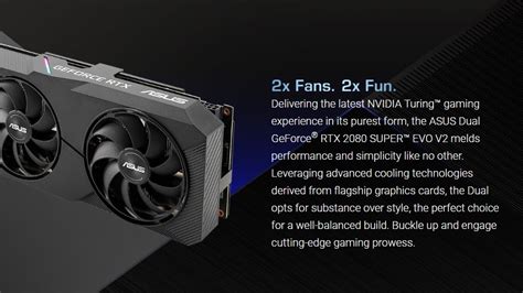 Buy Asus Geforce Rtx 2080 Super Dual Oc Evo 8gb V2 Dual Rtx2080s O8g Evo V2 Pc Case Gear