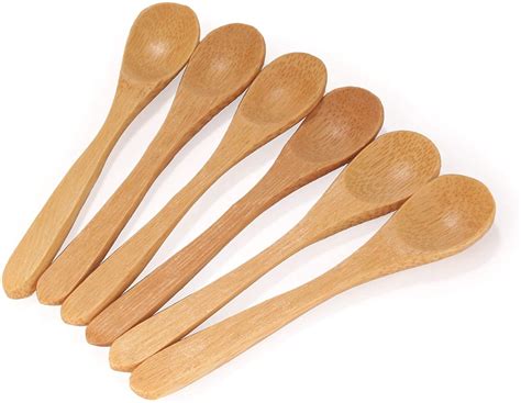 6 Mini Wooden Spoon 3 İnch Wooden Teaspoons Small Spoon Etsy