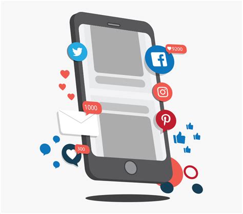 Social Media Apps On Mobile Phone On Social Media Png Transparent