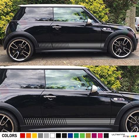 Buy 2x Decal Sticker Vinyl Side Racing Stripes Compatible With Mini