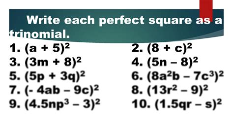 Solution Quiz About Square Of A Binomial Studypool