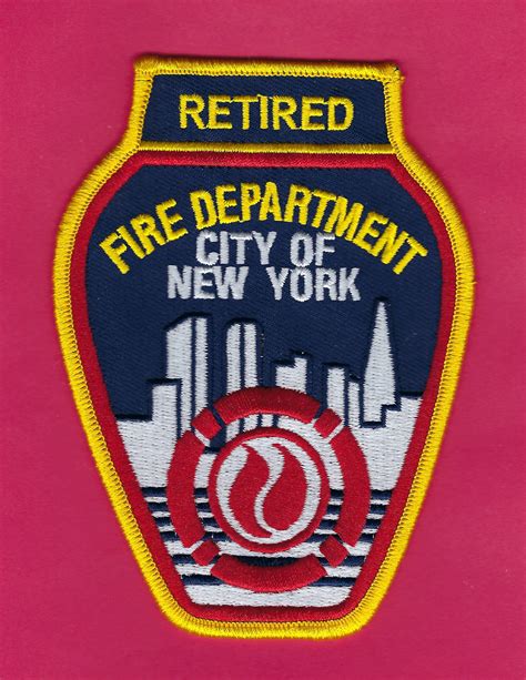 Fdny Retired Firefighter Patch New York City Fire Department Great For