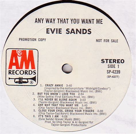 Vinyl Records Evie Sands Any Way That You Want Me