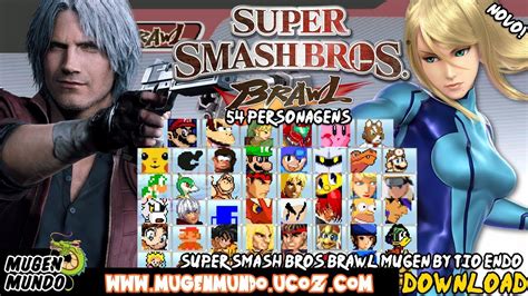 Super Smash Bros Brawl Mugen 54 Chars Samus Dante Mario Megaman