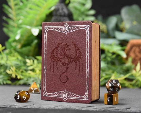 Mini Spellbook Gaming Box Red Winged Dragon On Crimson Elderwood