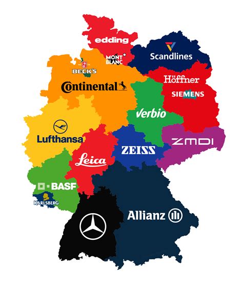 Die Firmenländer von Deutschland: A German Brand Map