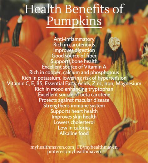 Health Benefits Of Pumpkins My Health Maven