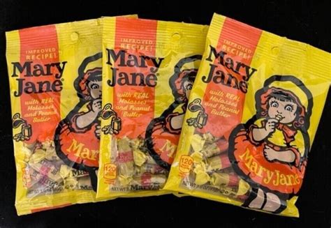 Mary Jane Candy With Real Molasses And Peanut Butter Lot Of 3 Bags