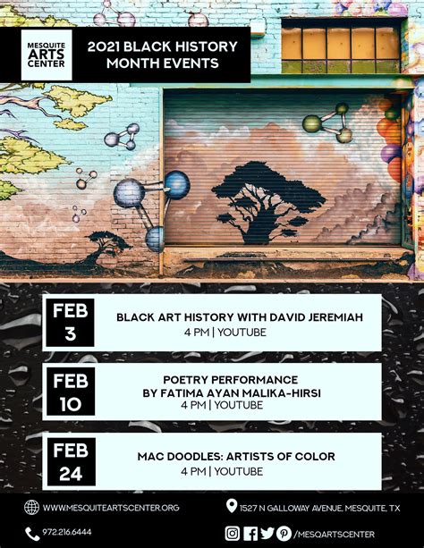 A community history of african america; Black History Month Events