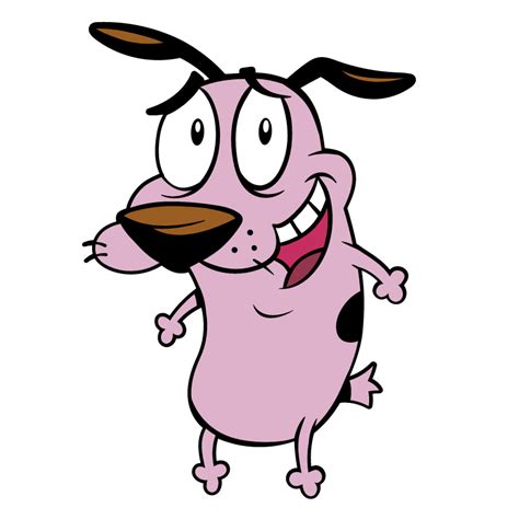 Courage The Cowardly Dog Sticker A Timid But Very Attentive Pink Dog
