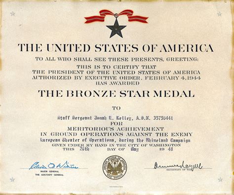 55 Bronze Star Medal Citation Télécharger