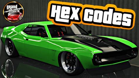 16 Shades Of Green Gta 5 Modded Crew Colours With Hex Codes Youtube