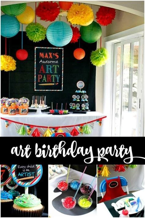 Newest 24 Art Themed Birthday Party